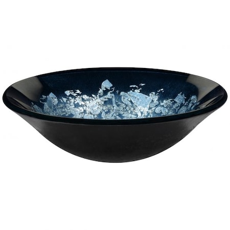 Anzzi Makata Vessel Sink in Silver Burst LS-AZ8213